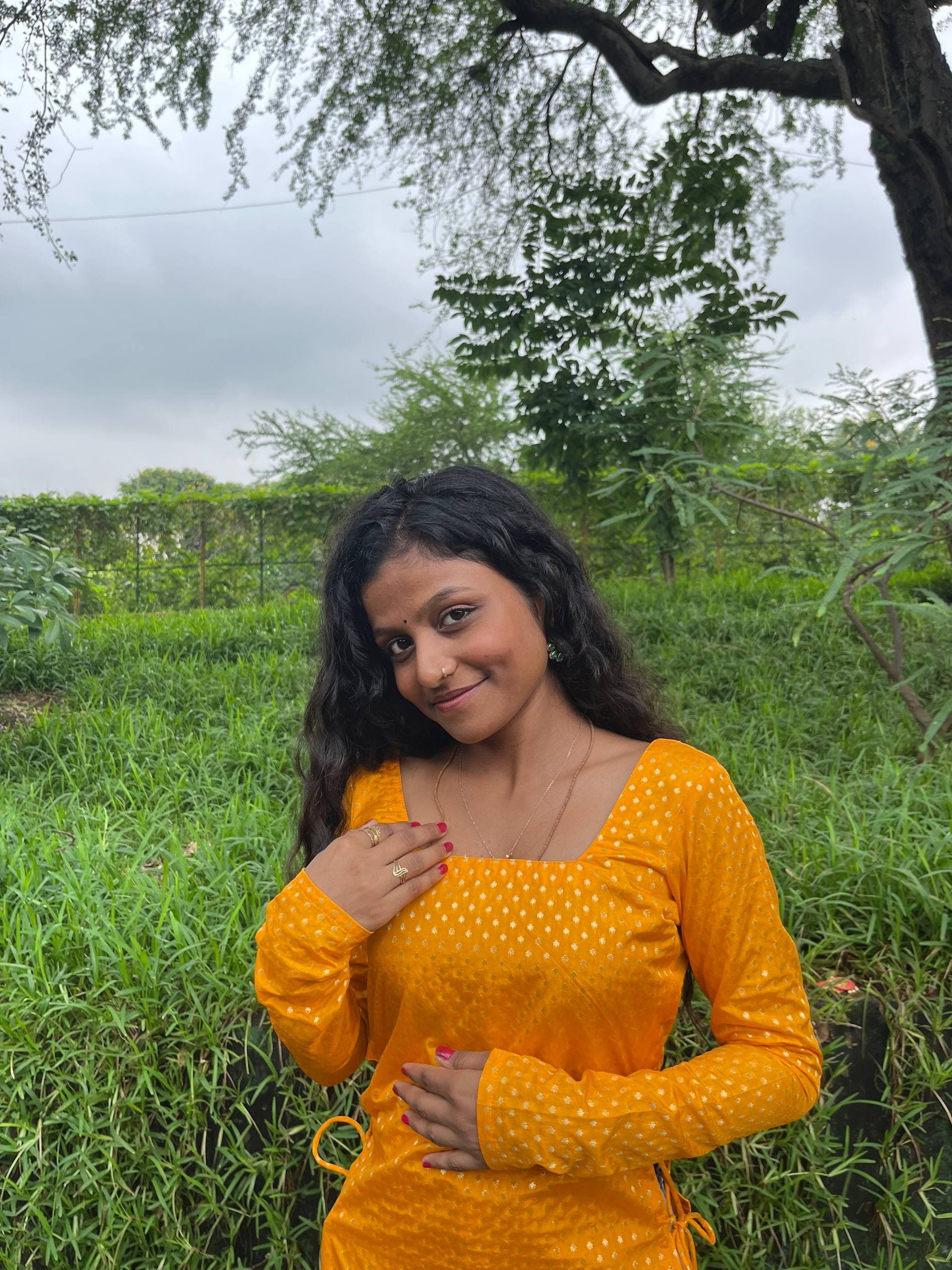 Yellow slit-cut kurti — Image 3