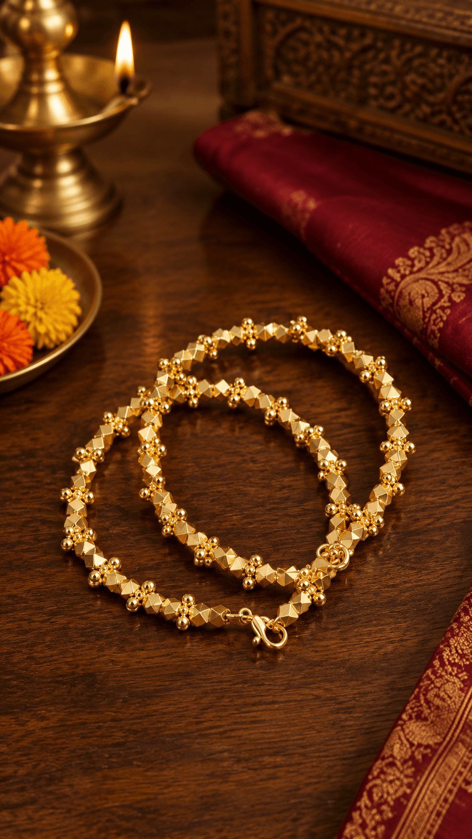 Ashtapailu Gold-Tone Bracelet Bangles